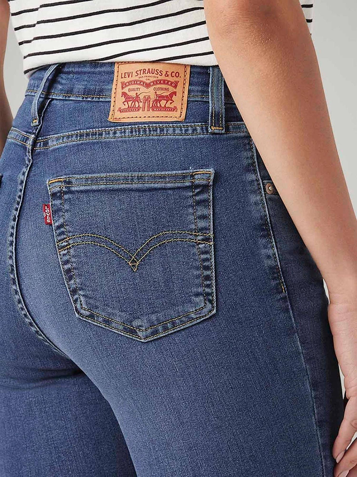 Women 726 Blue Solid Jeans | BT10 - view 5