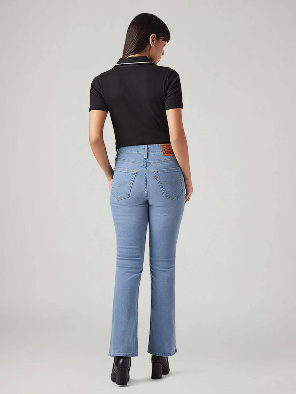 Women 725 Blue Solid Jeans | ST23 - view 4