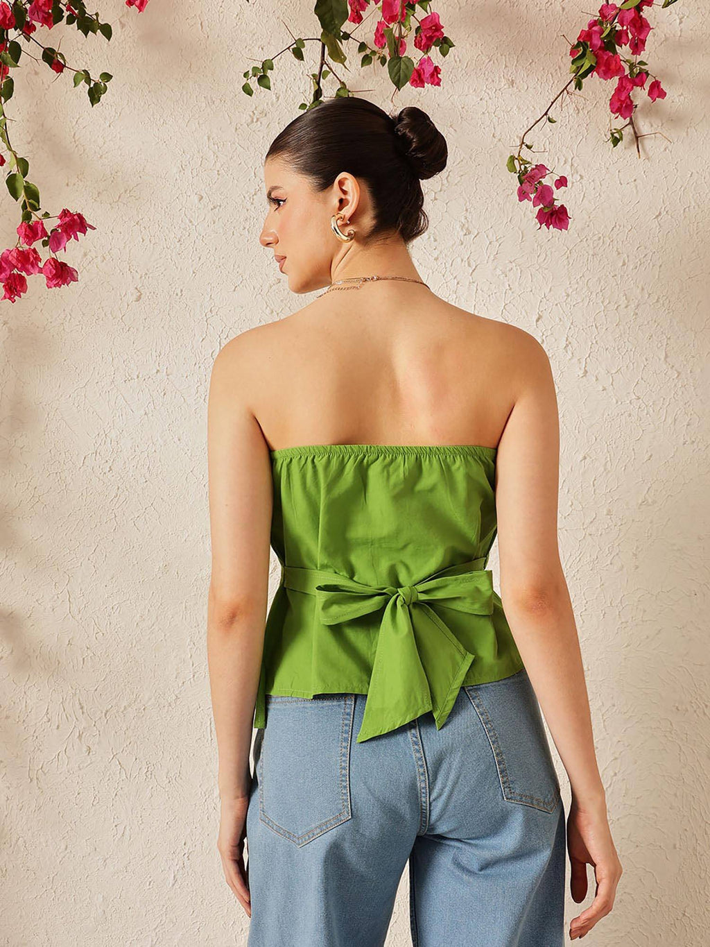 Women Green Solid Top | TT90 - view 5