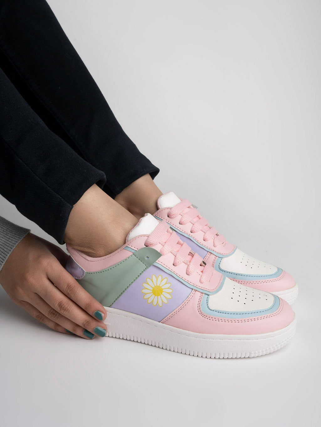 Women Pink Colourblocked Sneakers | SN09 - view 2