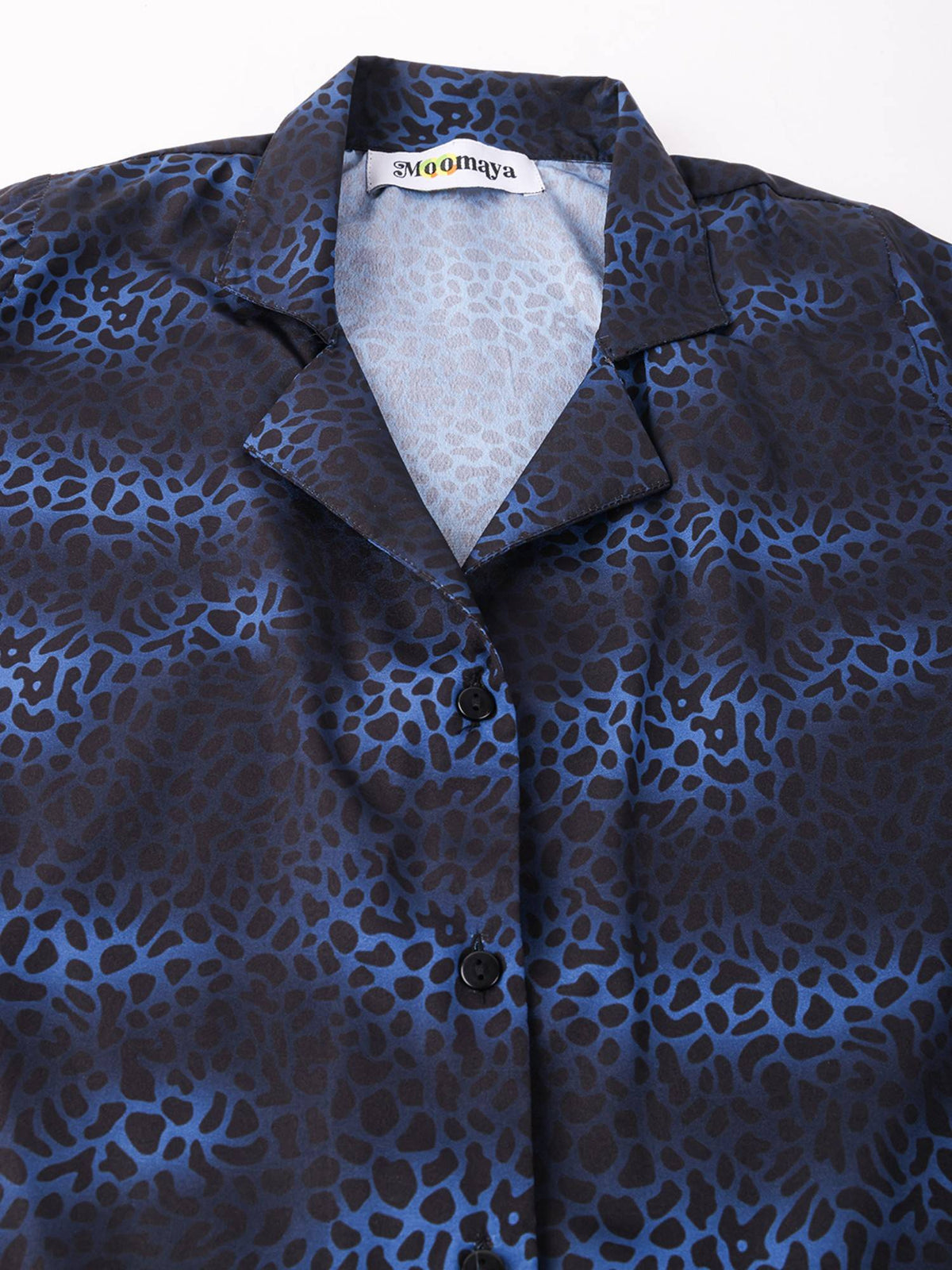 Women Blue Animal Printed Half Sleeves Crop Top | CT61 - view 4
