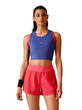 Navy Blue Colorblock Slim Fit Sleeveless Sports Bra | sb09 - view 1