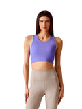 Navy Blue Colorblock Slim Fit Sleeveless Sports Bra | sb09 - view 14