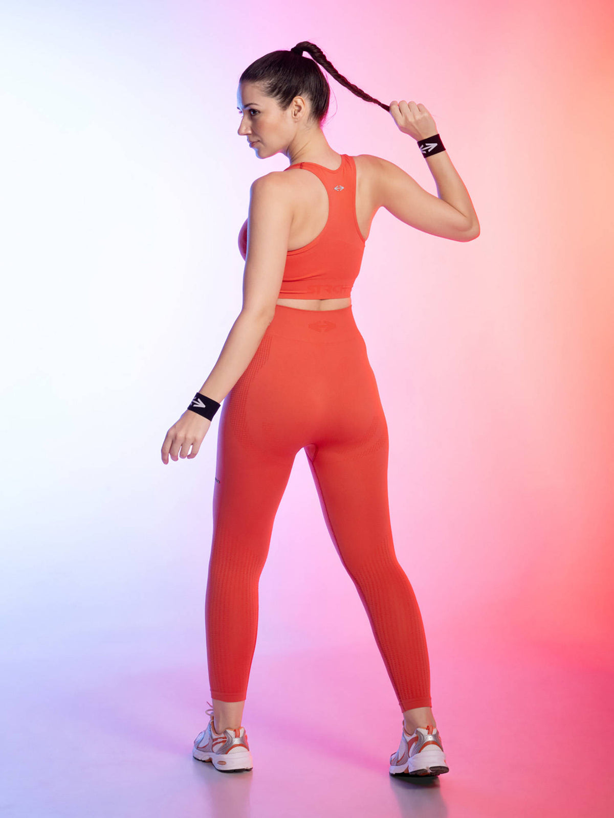 Solid Slim Fit Sleeveless Teal Sports Bra | sb09 - view 9