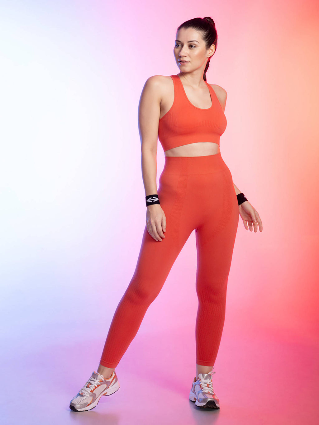 Solid Slim Fit Sleeveless Teal Sports Bra | sb09 - view 10