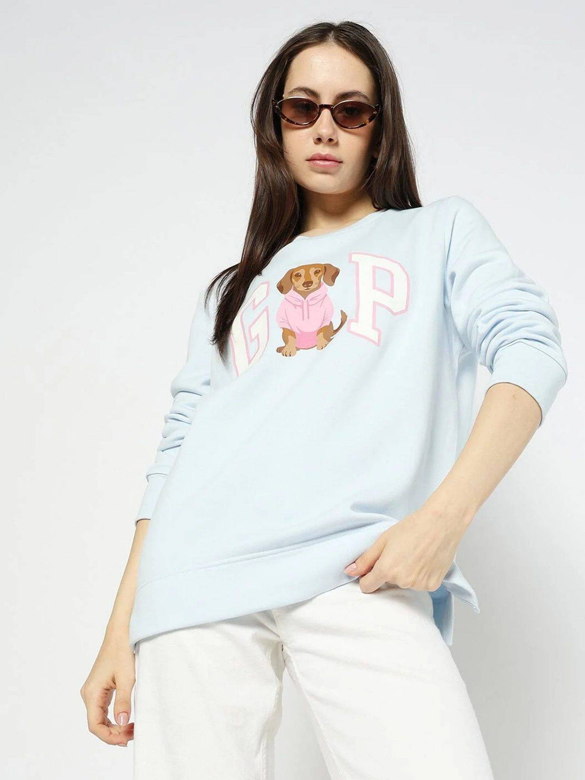 Blue Logo Regular Fit Full Sleeve Sweatshirt | HD56 - view 5