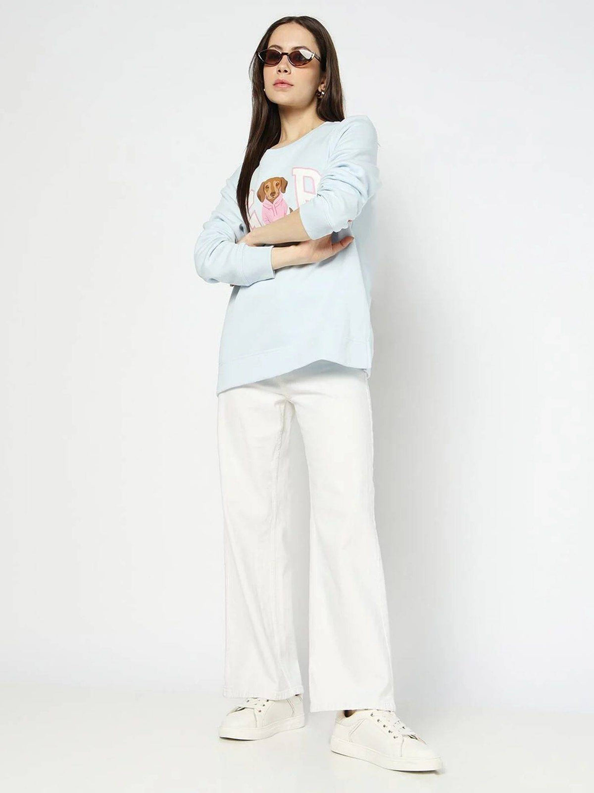 Blue Logo Regular Fit Full Sleeve Sweatshirt | HD56 - view 6