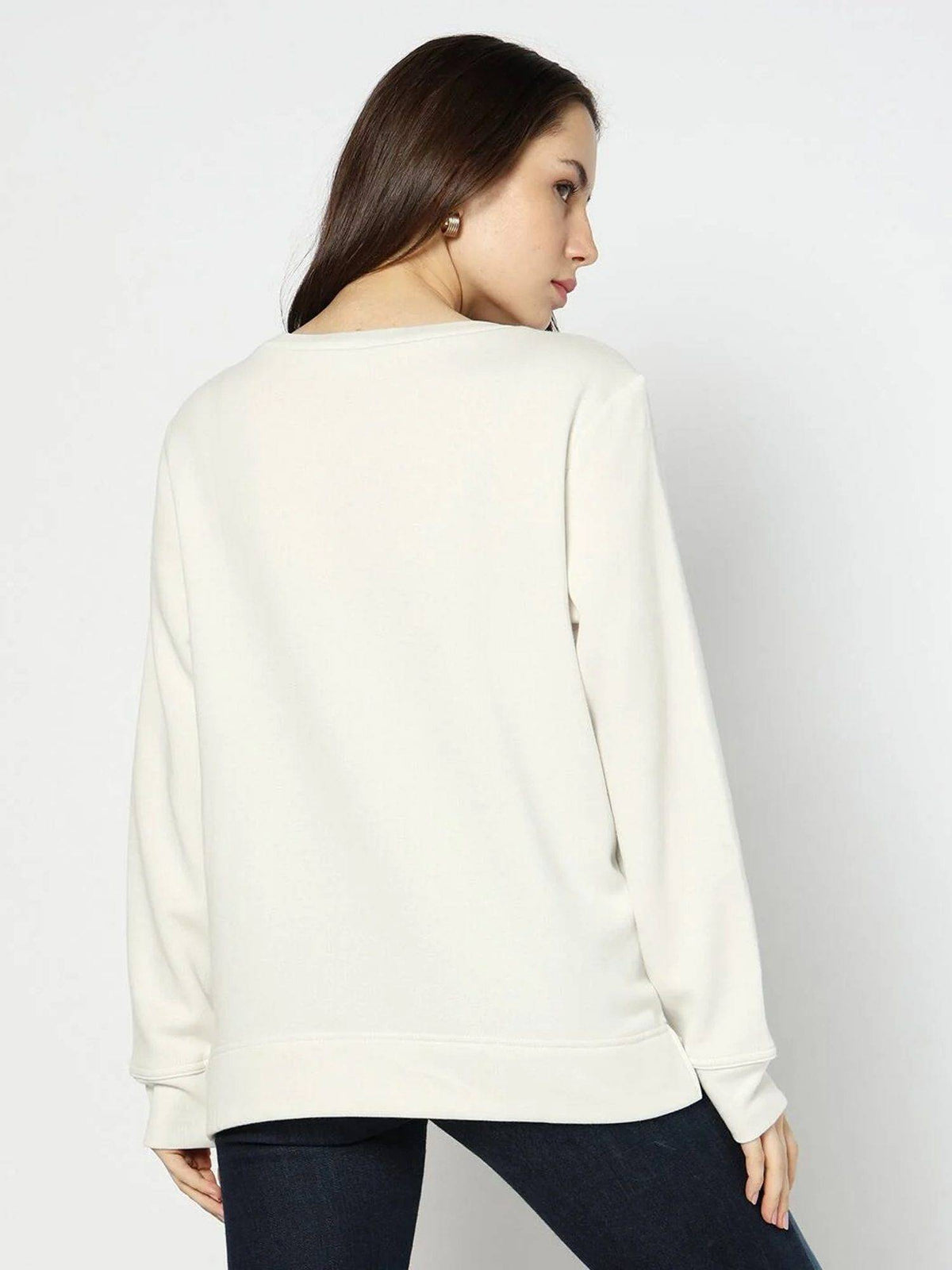 Off White Logo Regular Fit Full Sleeve Sweatshirt | HD56 - view 2
