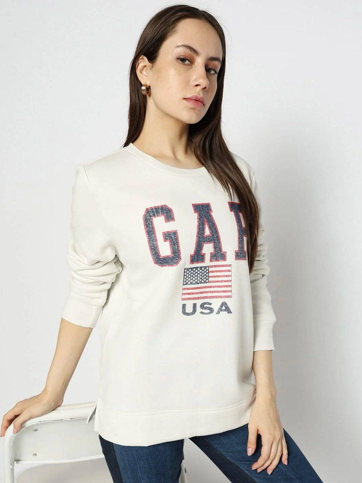 Off White Logo Regular Fit Full Sleeve Sweatshirt | HD56 - view 3