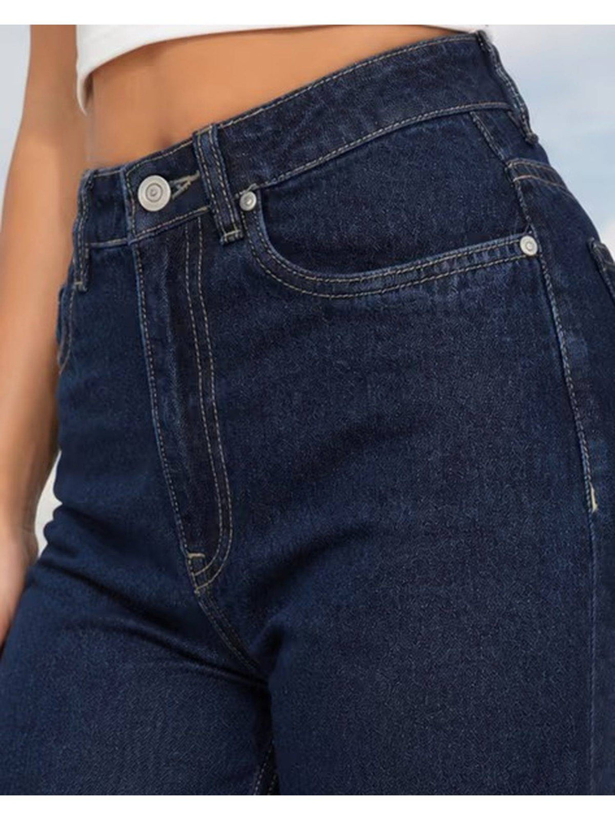 Bata Blue Wideleg Streachable High Rise Jeans | WL90 - view 4