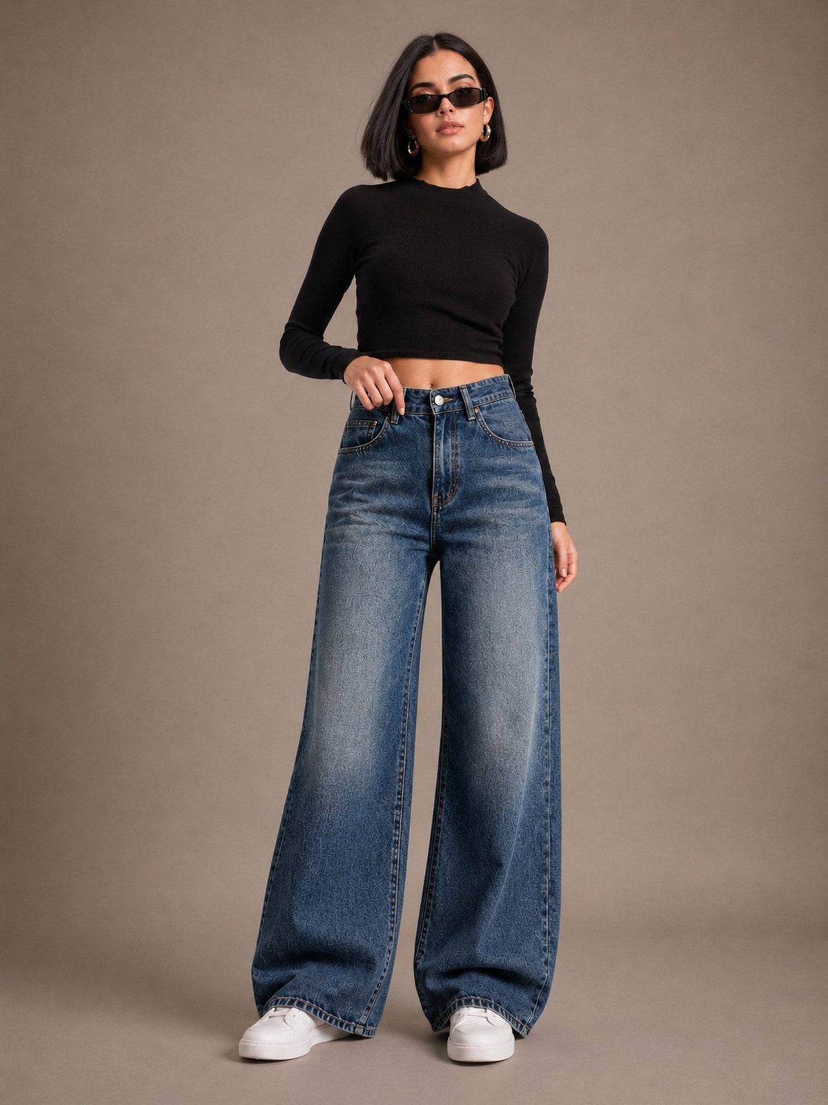 Tint Bata Wideleg Streachable High Rise Jeans | WL90 - view 3
