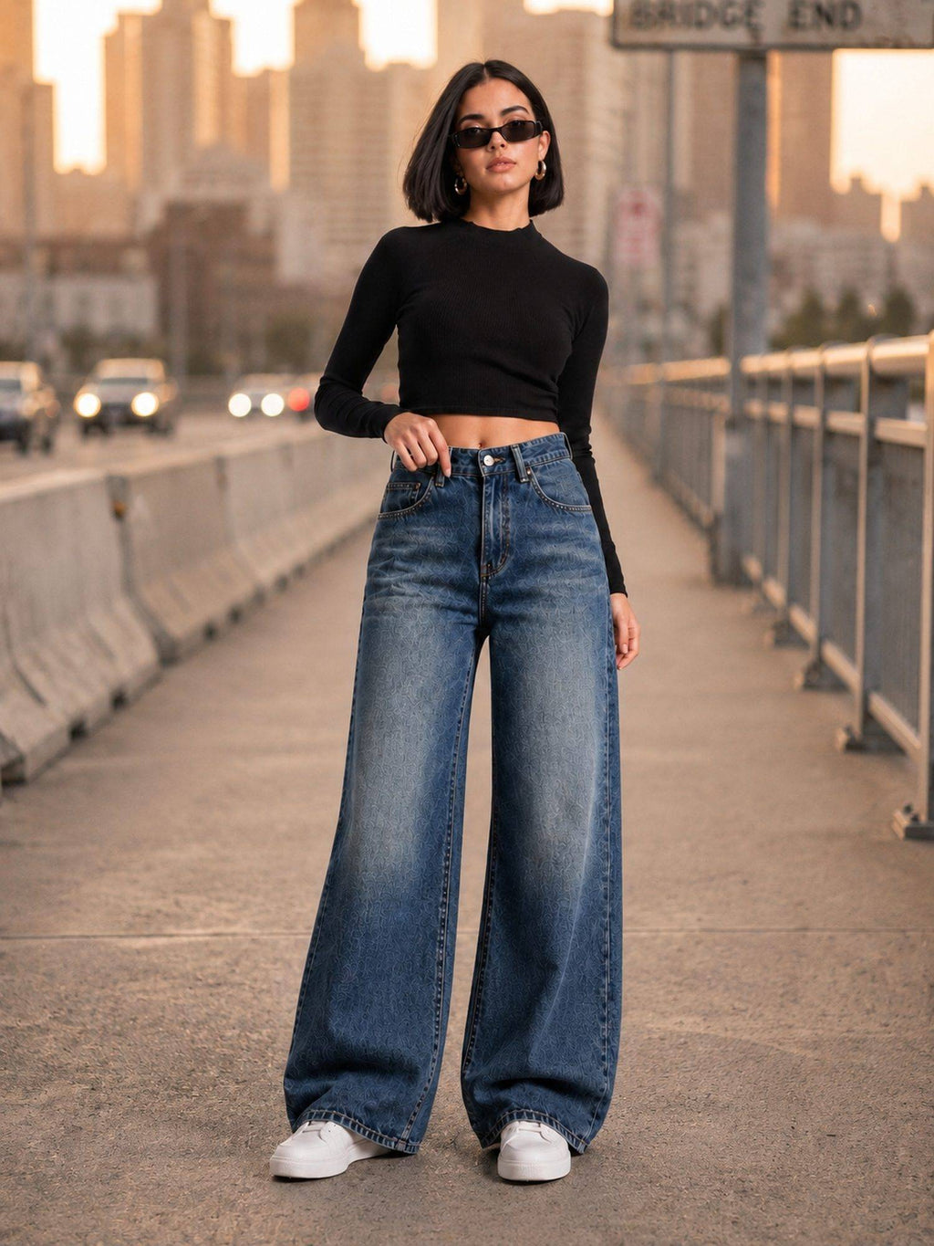 Tint Bata Wideleg Streachable High Rise Jeans | WL90 - view 5