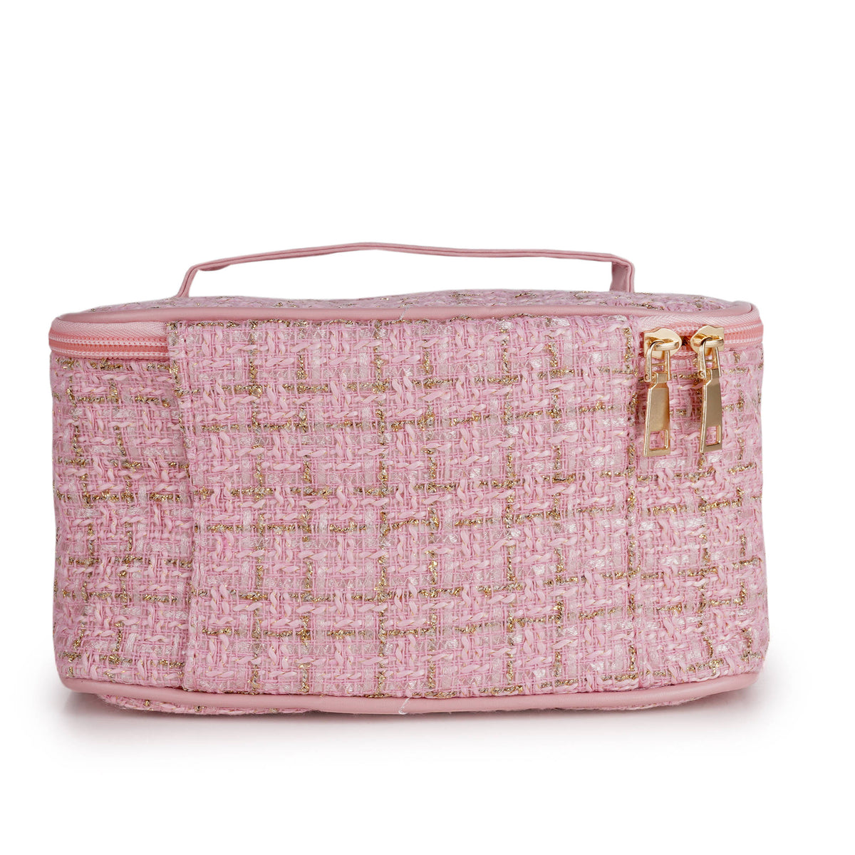 Pink Makeup Pouch Cosmetic Organizer Kit Jewellery Storage Vanity | T32 - view 4
