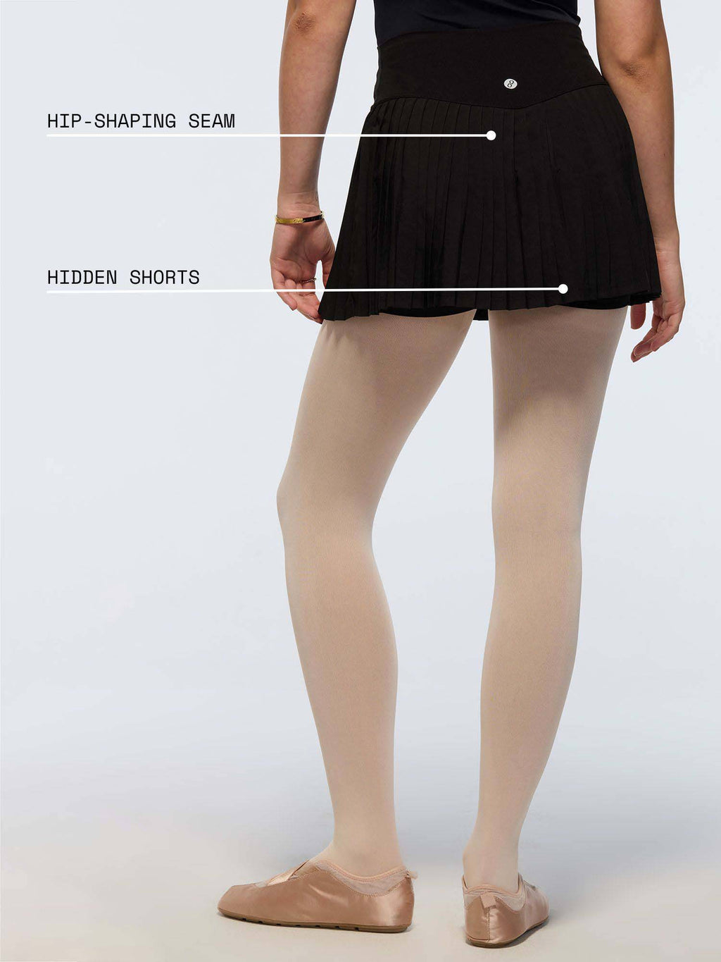 Ivory Plie Pleated Skort - view 8