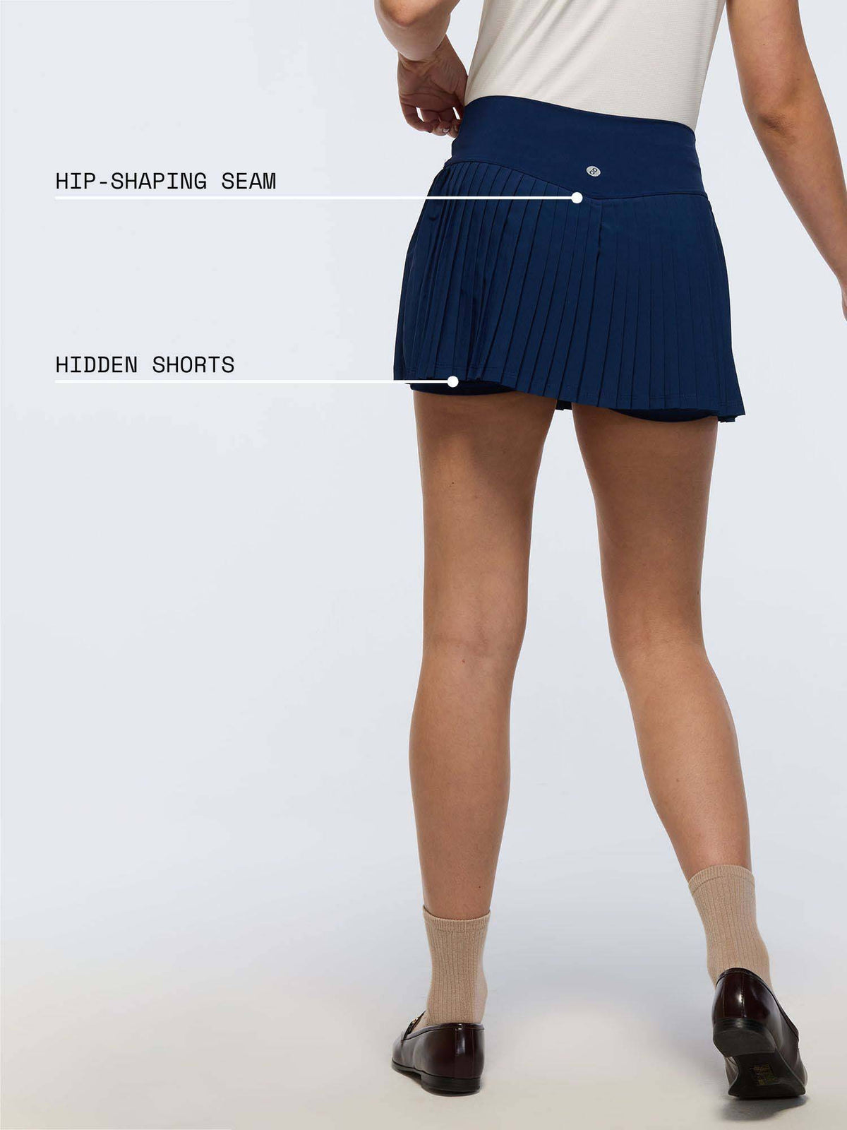 Ivory Plie Pleated Skort - view 23