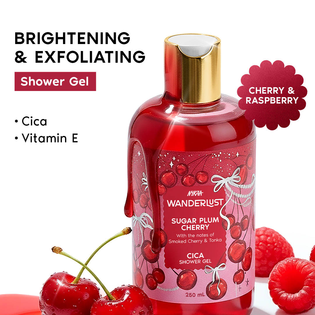 Nykaa Wanderlust Body Wash - Sugar Plum Cherry Perfume | Hydrating Cica & Vitamin E Shower Gel | B20 - view 1