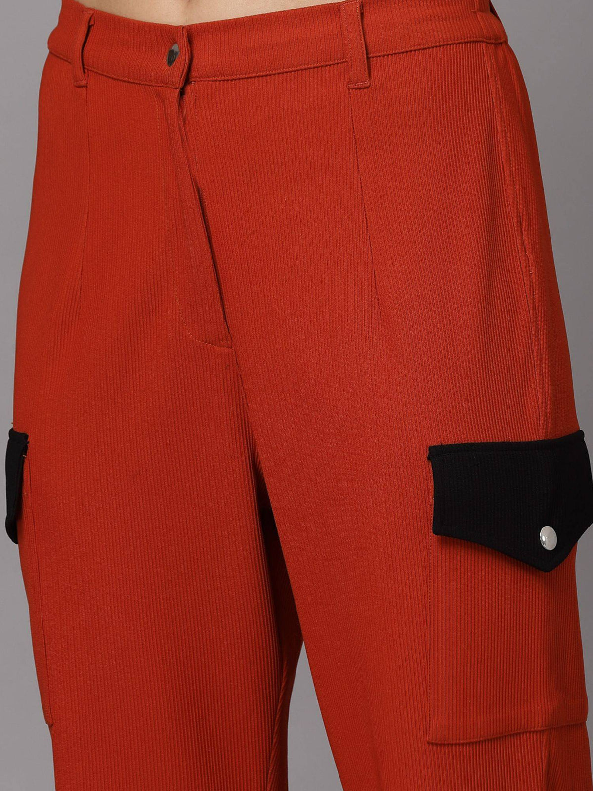 Red Solid Joggers | WJ89 - view 5