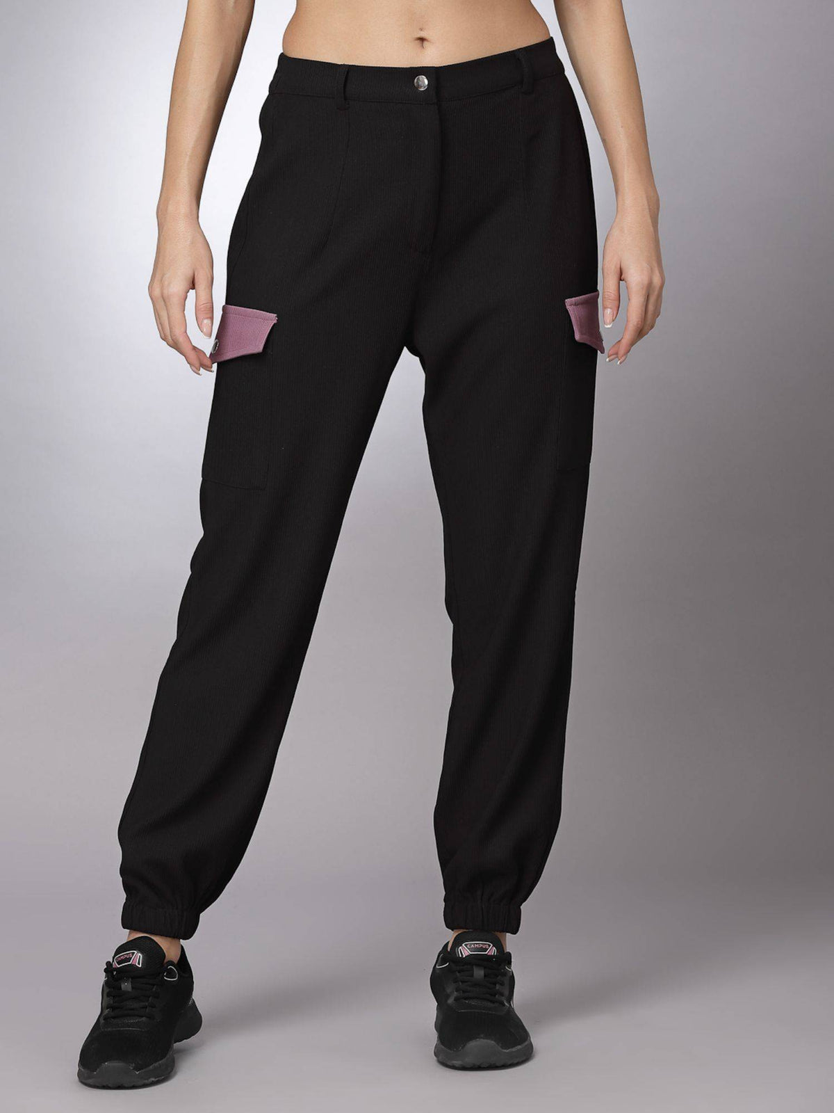 Red Solid Joggers | WJ89 - view 8