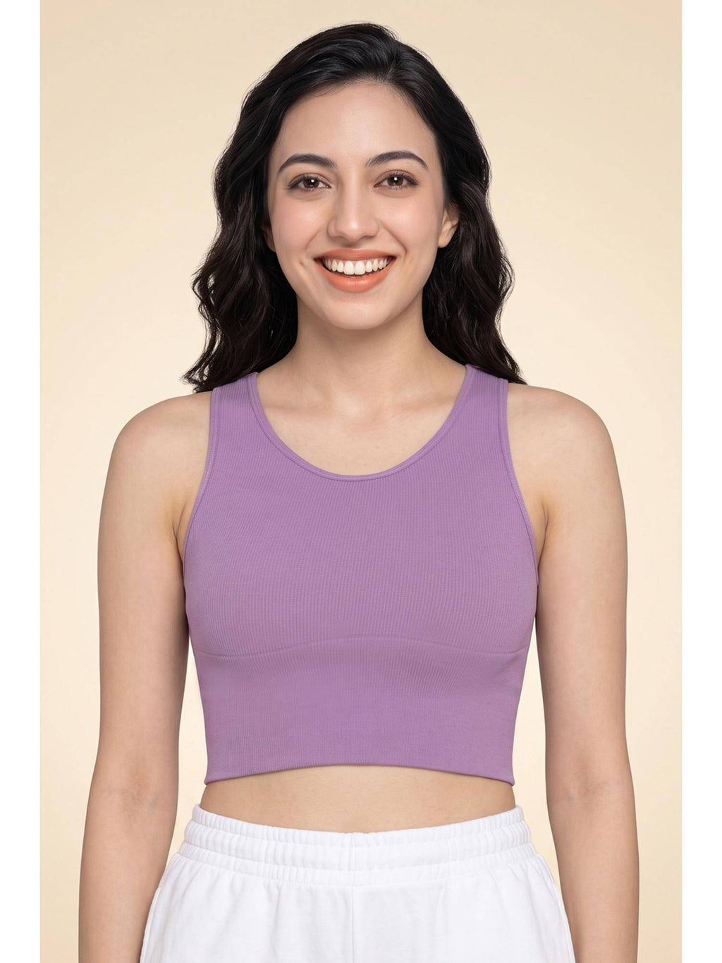 Zelocity Medium Impact Moisture Wicking Sports Bra - Orchid Mist | sb09 - view 1