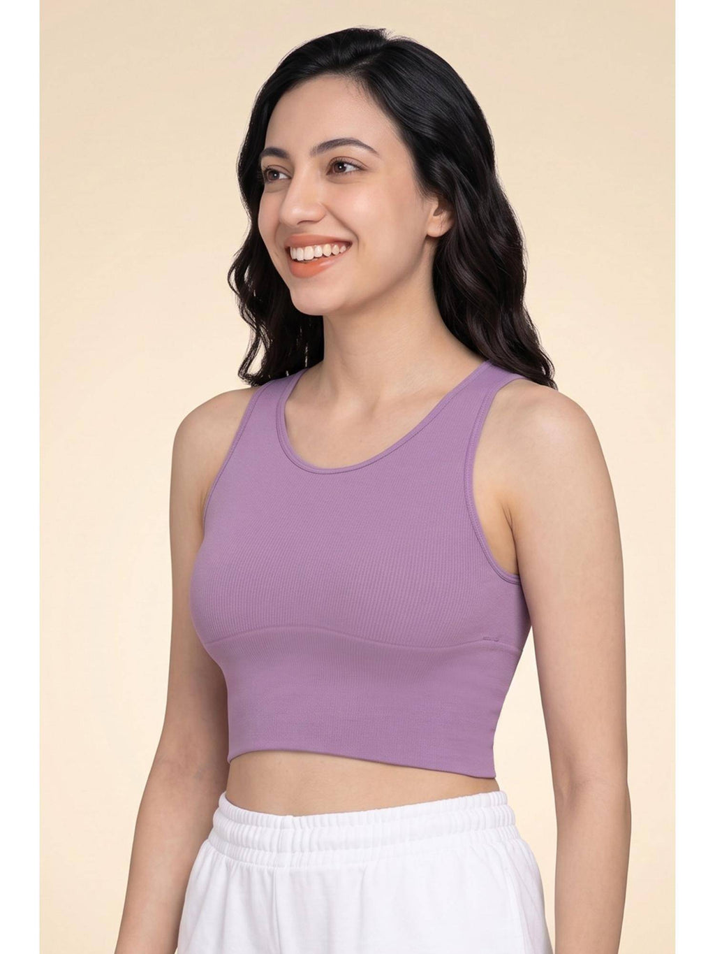 Zelocity Medium Impact Moisture Wicking Sports Bra - Orchid Mist | sb09 - view 2