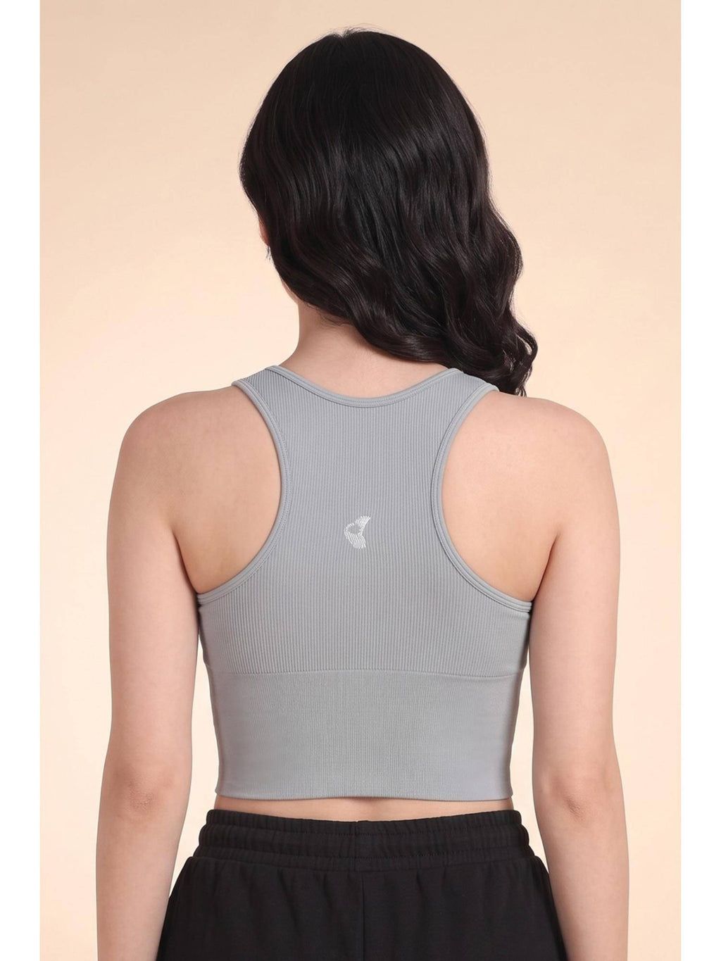 Zelocity Medium Impact Moisture Wicking Sports Bra - Ultimate Grey | sb09 - view 4