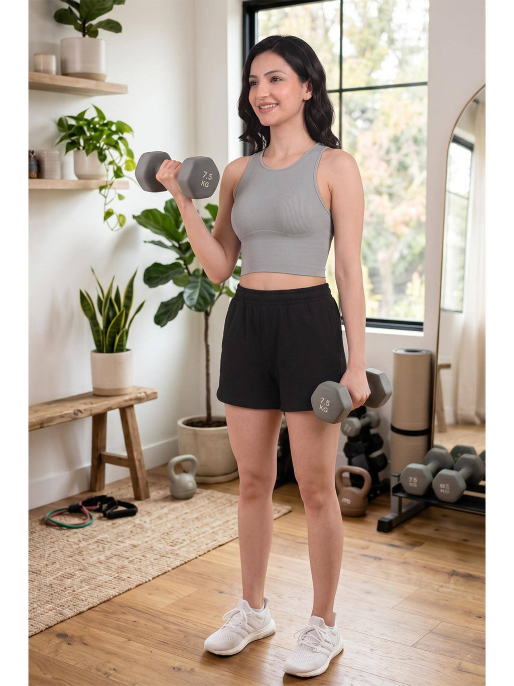 Zelocity Medium Impact Moisture Wicking Sports Bra - Ultimate Grey | sb09 - view 5