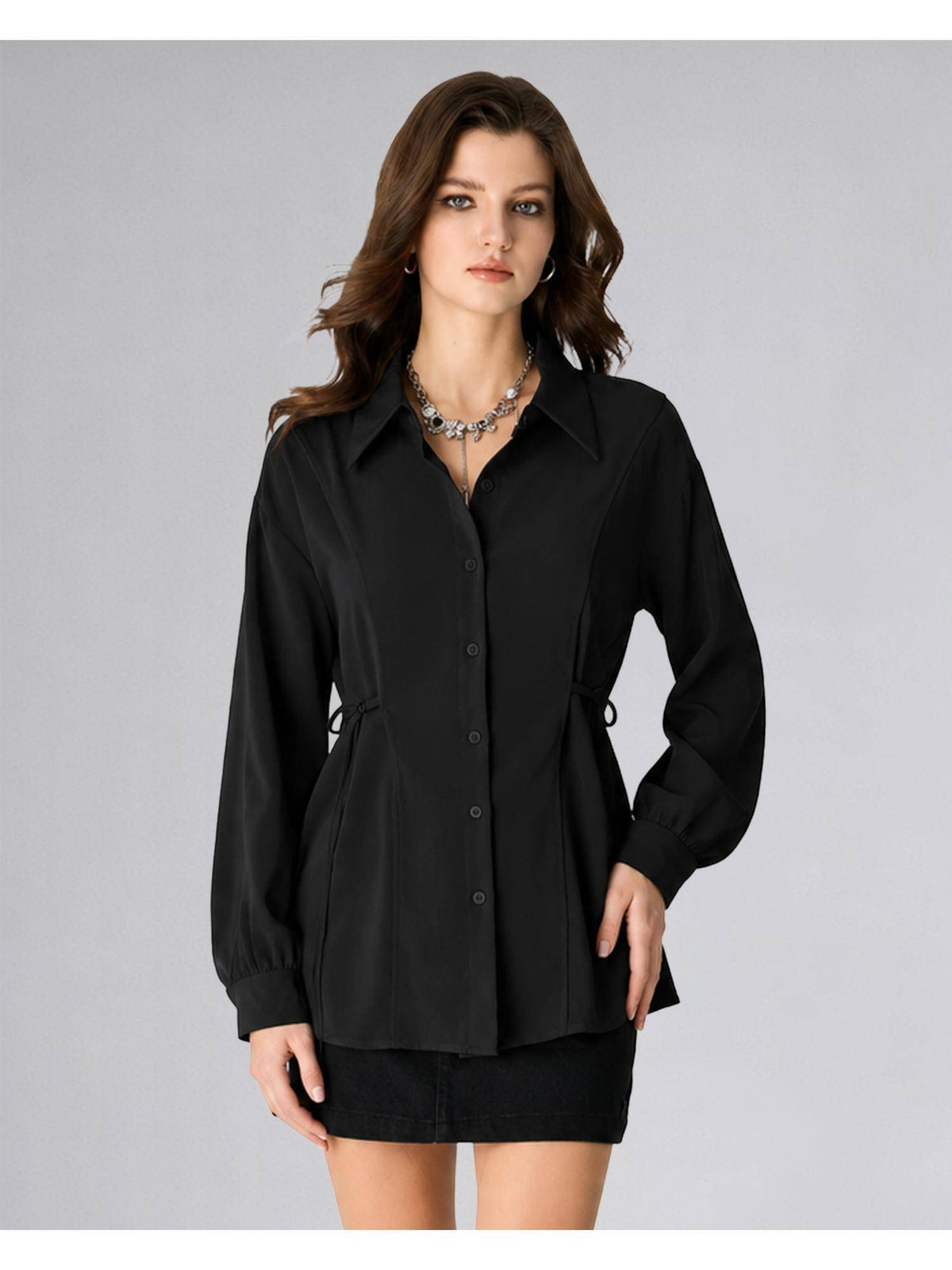 Womens Rust Solid Casual Loose Fit Shirt | S67 - view 6