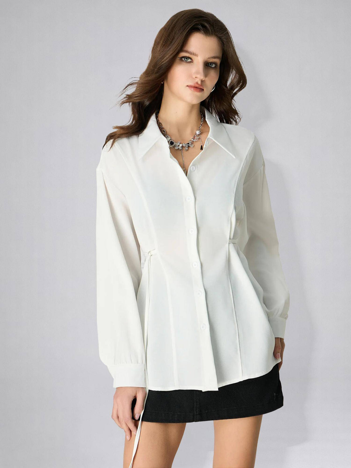 Womens Rust Solid Casual Loose Fit Shirt | S67 - view 16