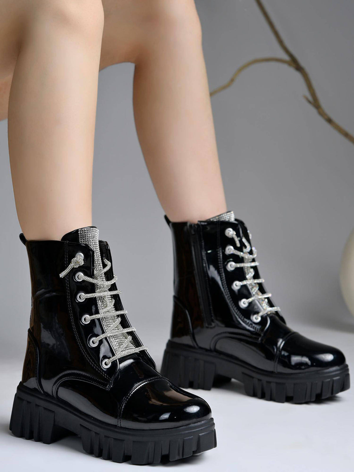 Women Casino Black Casual Boots | BT61 - view 1