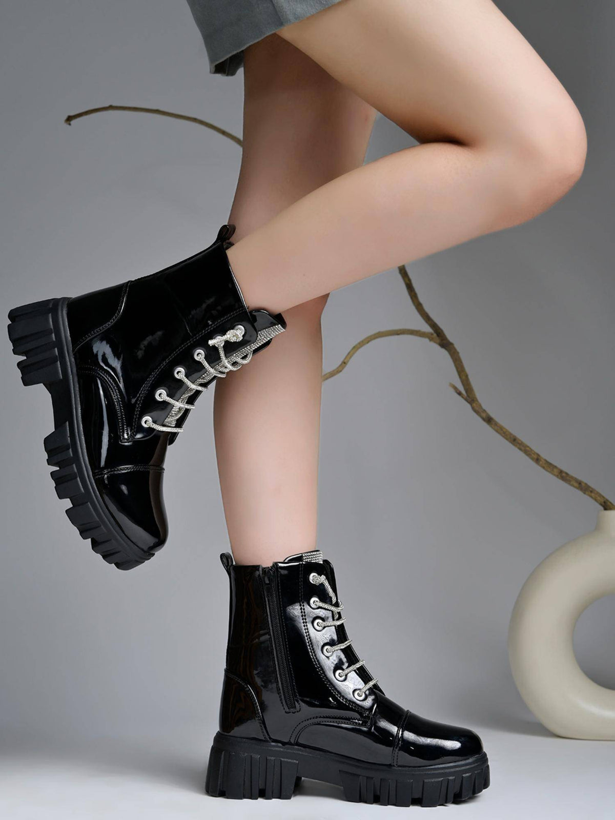 Women Casino Black Casual Boots | BT61 - view 2