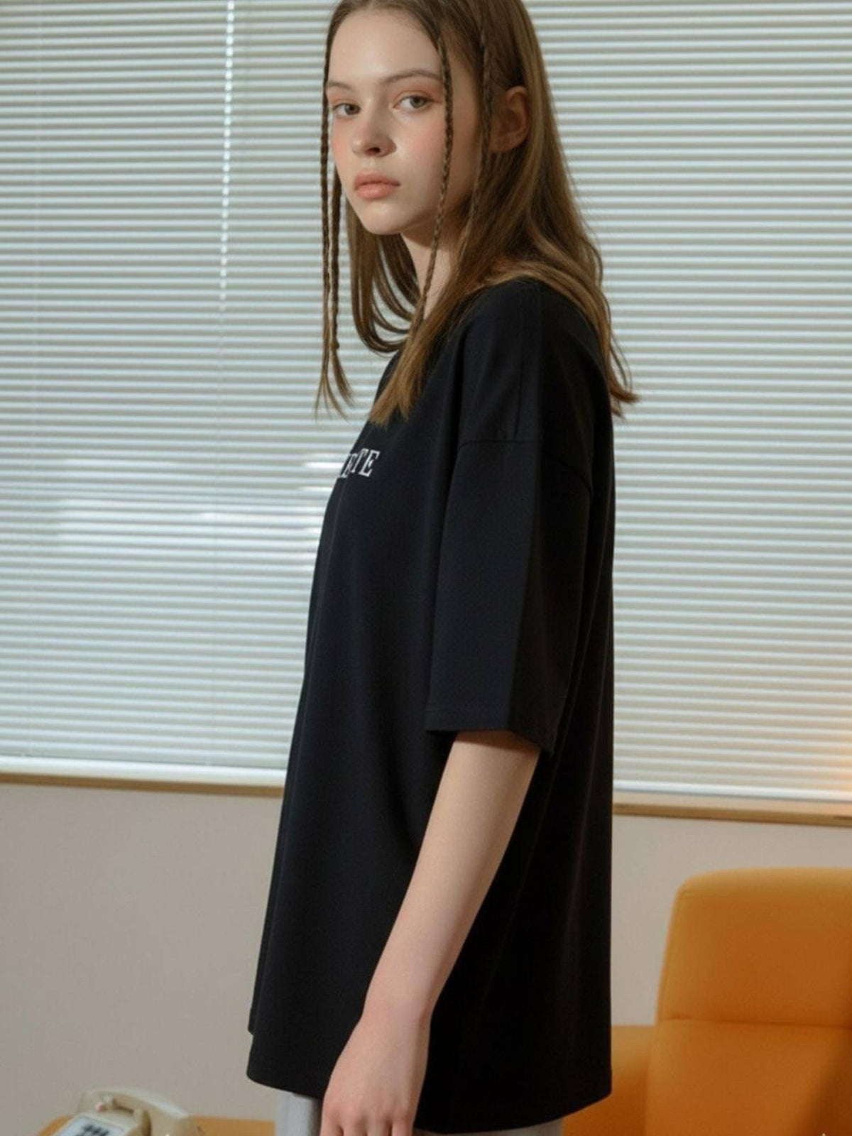 Women Printed Cotton Drop Shoulder Oversized T-shirt | TS56 - view 3