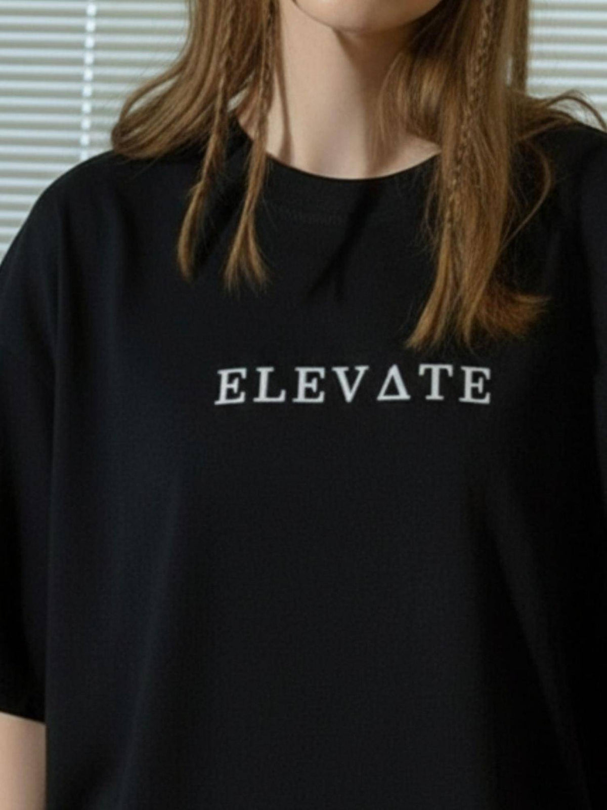 Women Printed Cotton Drop Shoulder Oversized T-shirt | TS56 - view 4