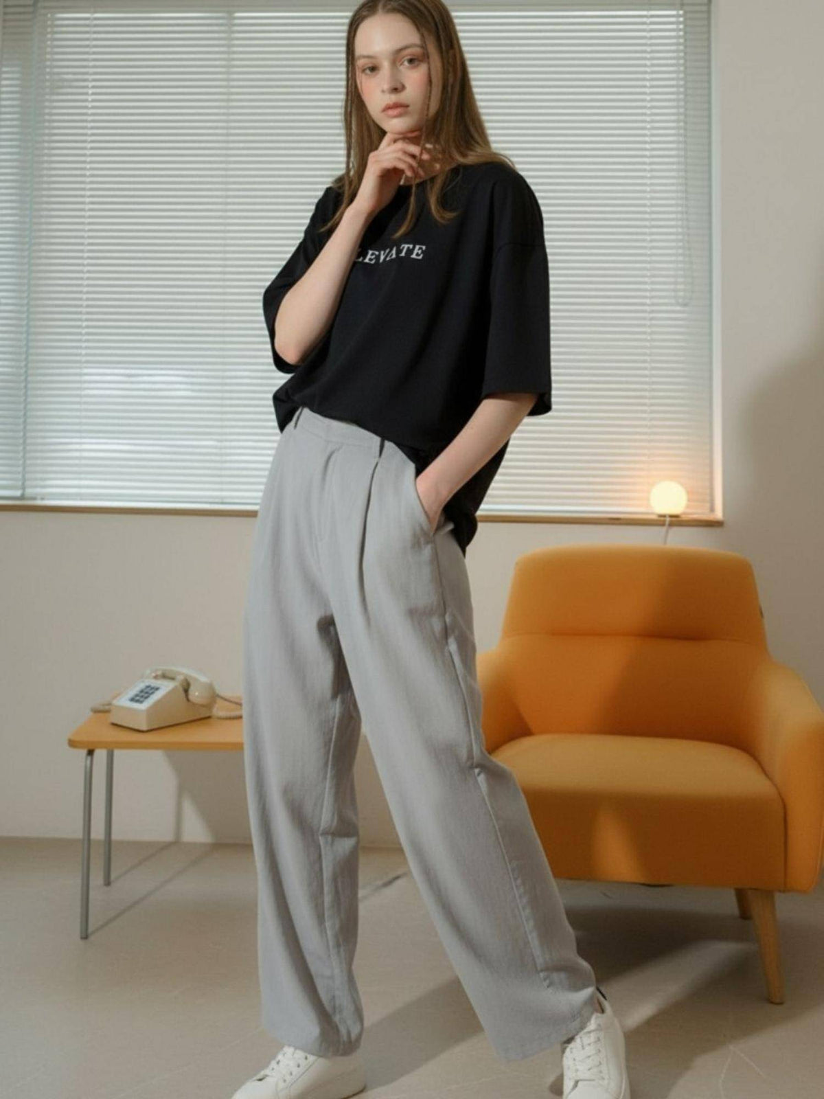 Women Printed Cotton Drop Shoulder Oversized T-shirt | TS56 - view 5