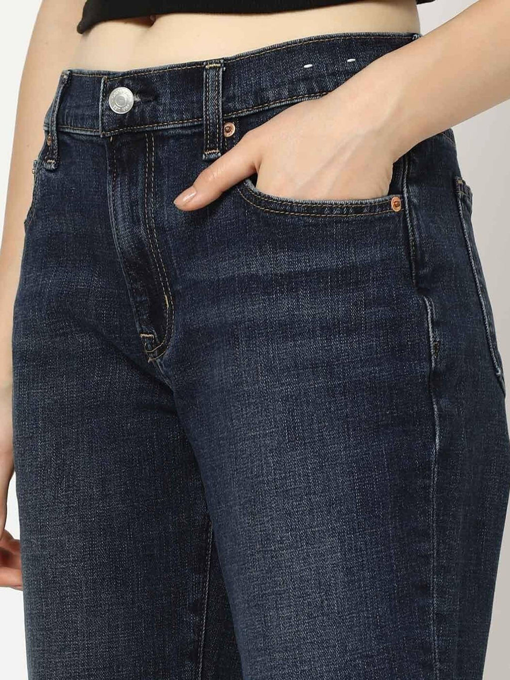 Navy Blue Light Fade Jeans | ST23 - view 4