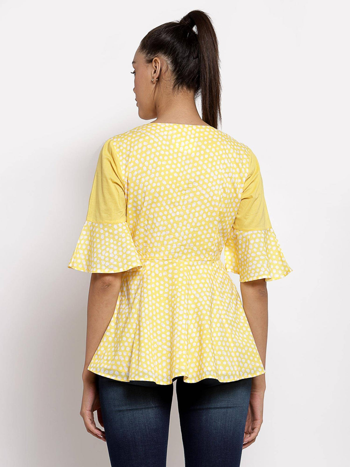 Yellow Mix Print Top | pt51 - view 2