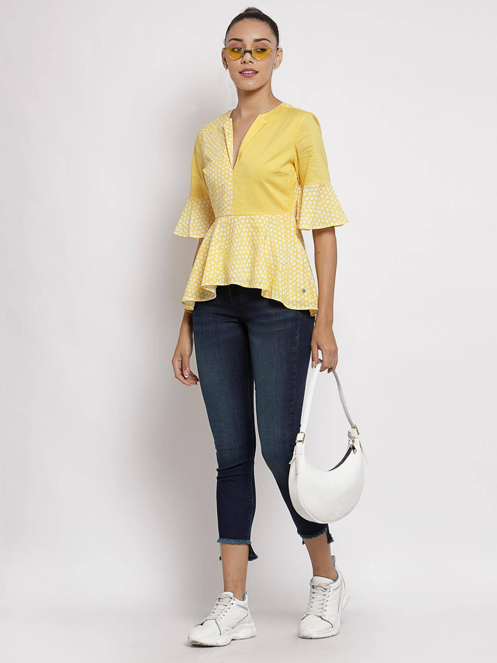 Yellow Mix Print Top | pt51 - view 4