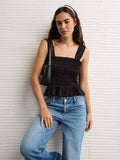 Women Smocked Crop Top | CT61 - view 1