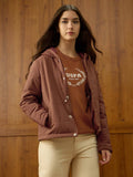 Solid Padded Brown Puffer Jacket | JC78 - view 1