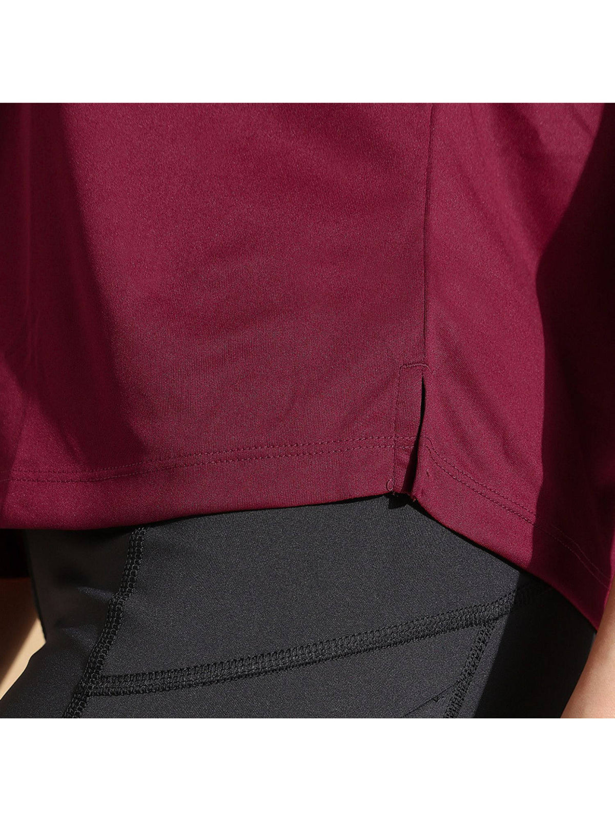 Traqfit Raglan Dark Cherry Maroon T-Shirt | TT89 - view 5