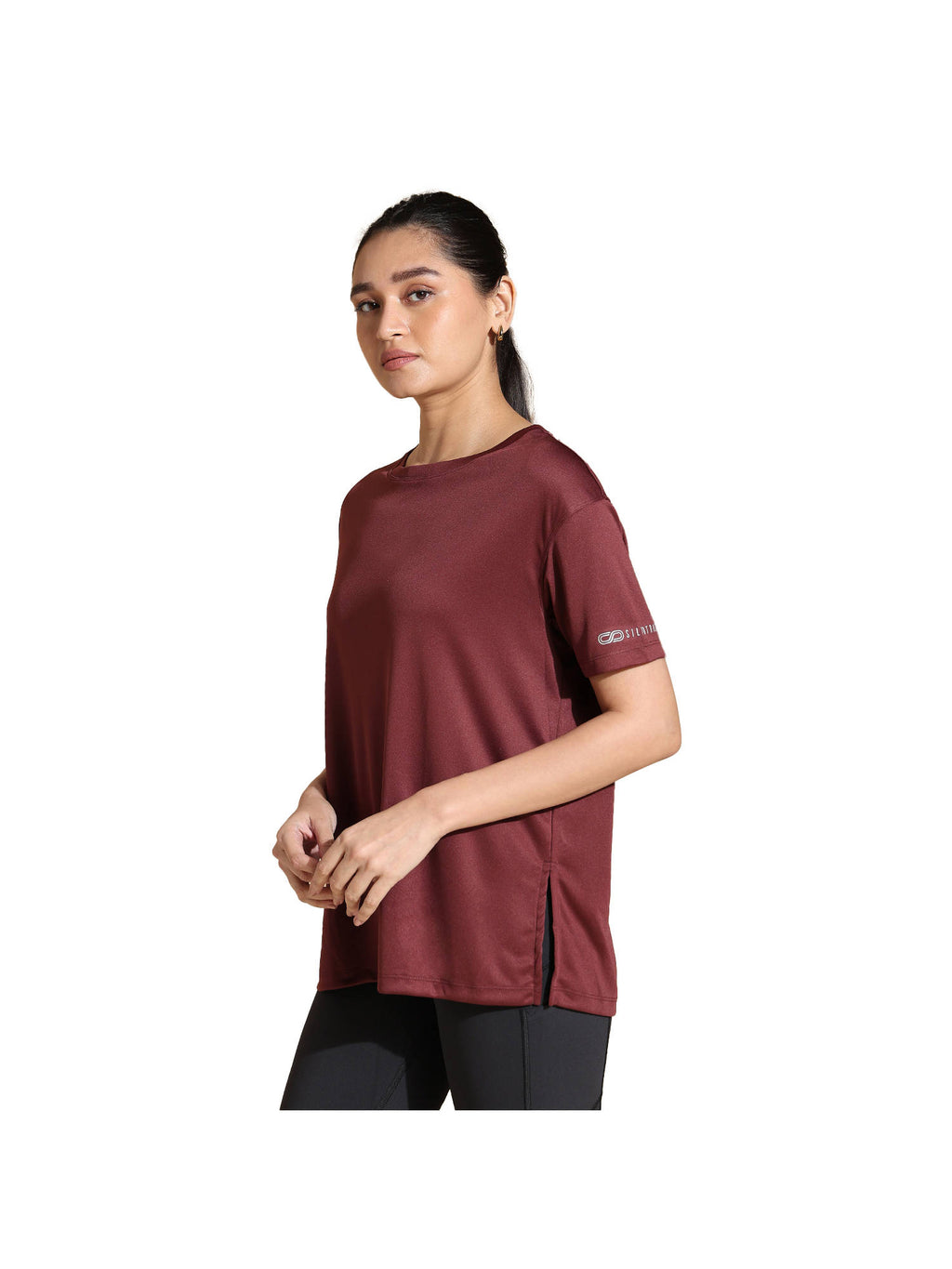 Flowfit Oversized Plum Wine T-Shirt | TT89 - view 3