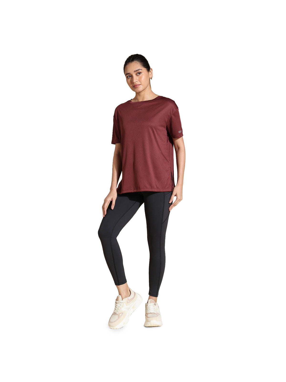 Flowfit Oversized Plum Wine T-Shirt | TT89 - view 5