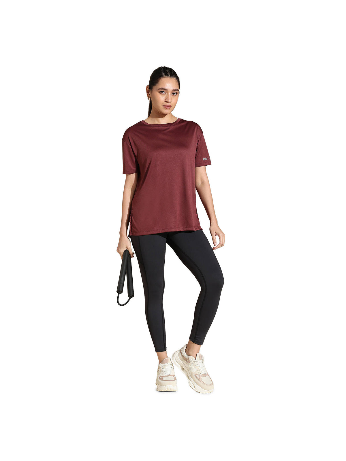 Flowfit Oversized Plum Wine T-Shirt | TT89 - view 6