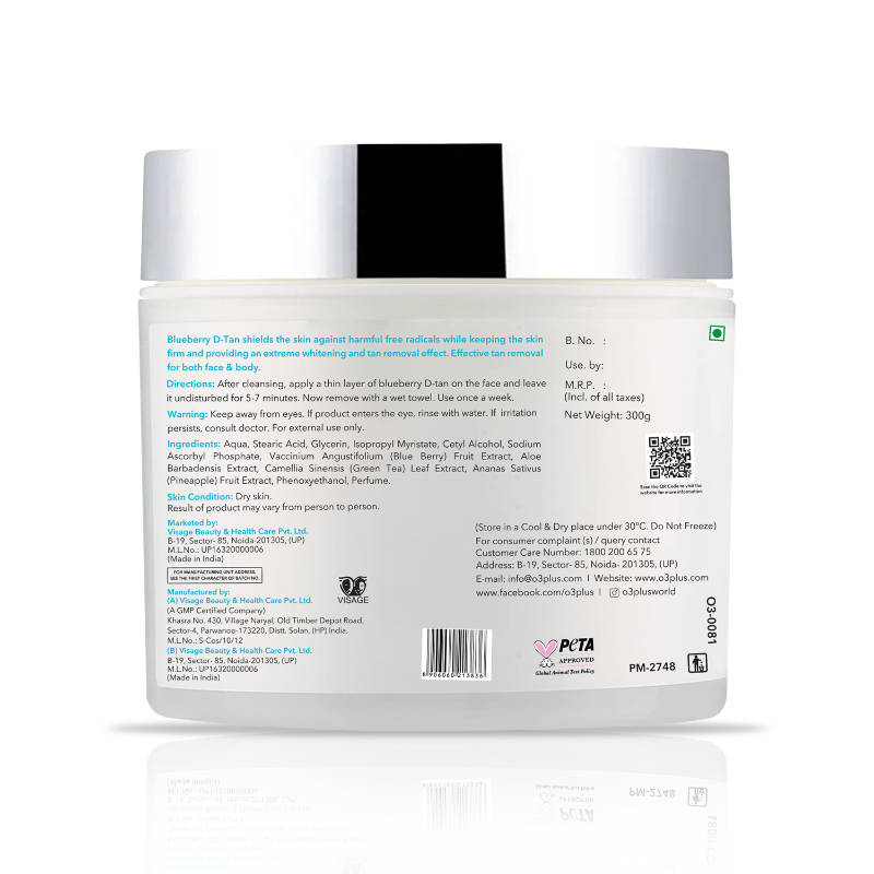 Blueberry D-TAN Face Pack for Tan Removal & Glowing Skin - Detan Mask for Dry Skin | FC3 - view 3