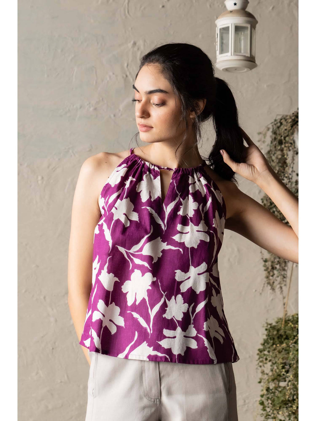 Corner Bloom Top - Purple | HT67 - view 2