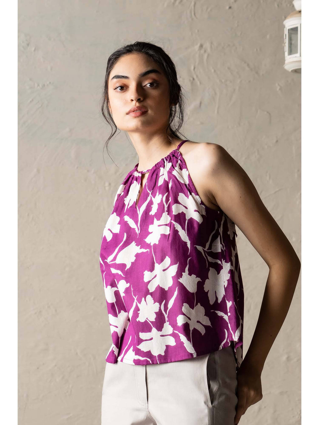 Corner Bloom Top - Purple | HT67 - view 3