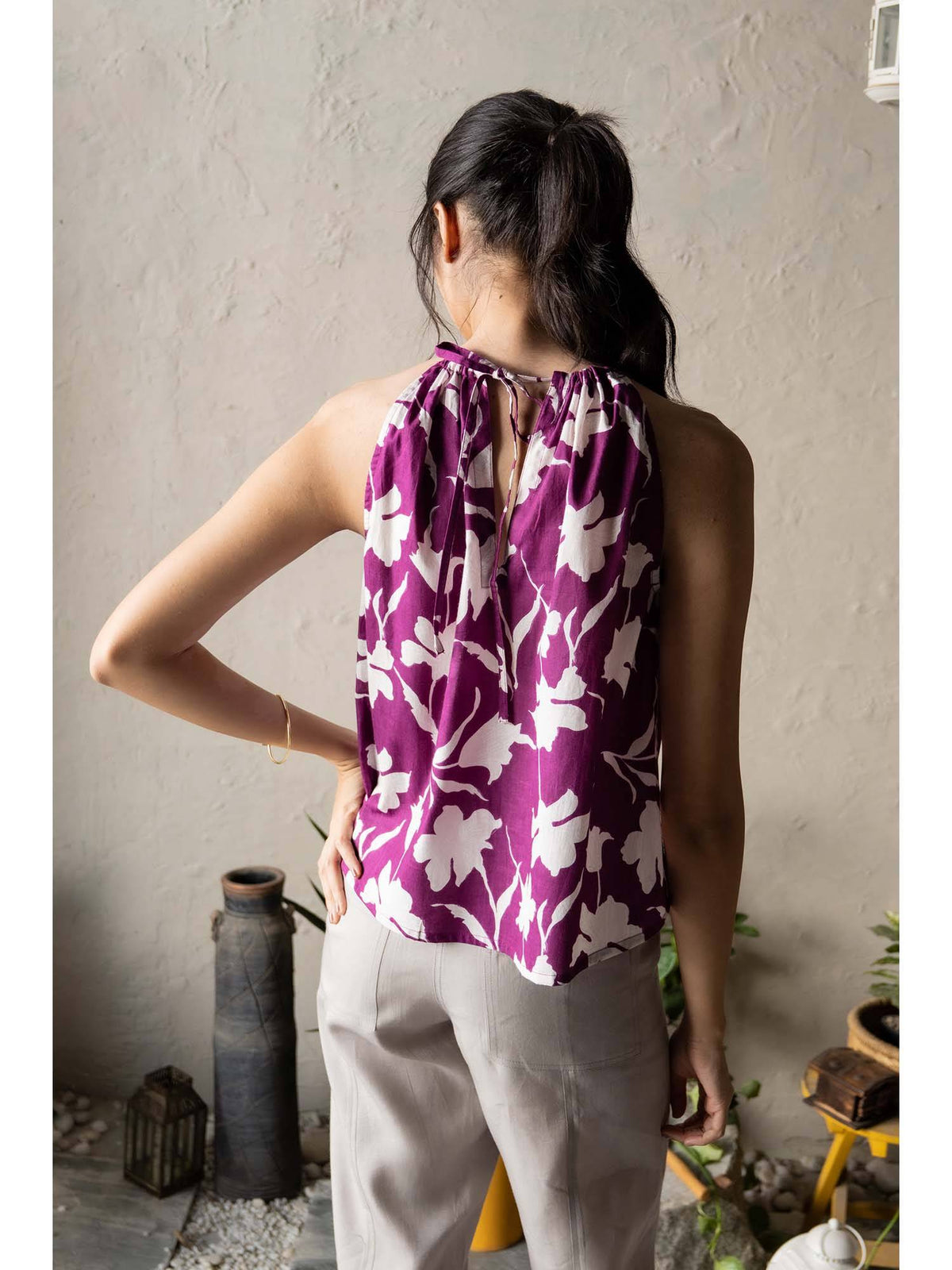 Corner Bloom Top - Purple | HT67 - view 6
