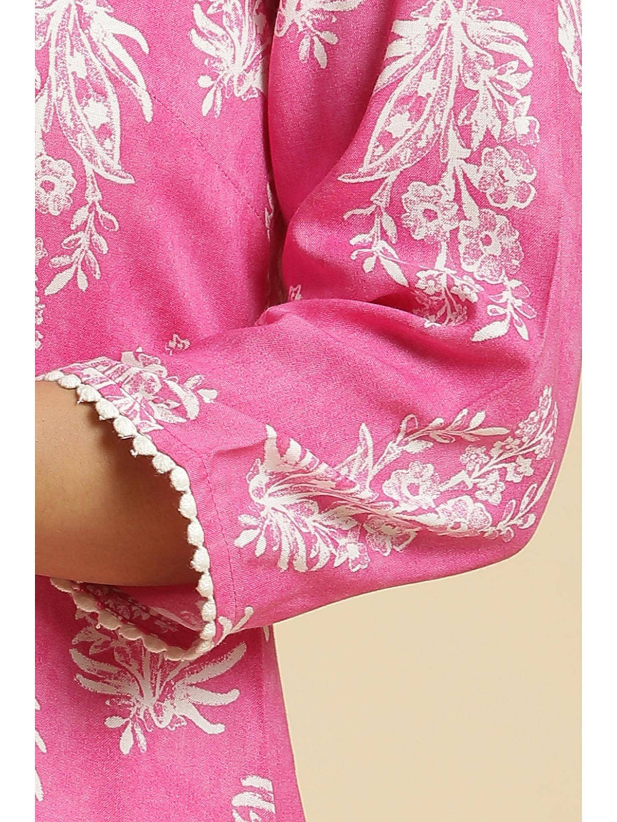 Pink Floral Kurta | KDG - view 6