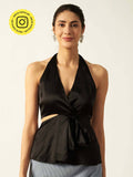 Satin Top - Black | HT67 - view 1