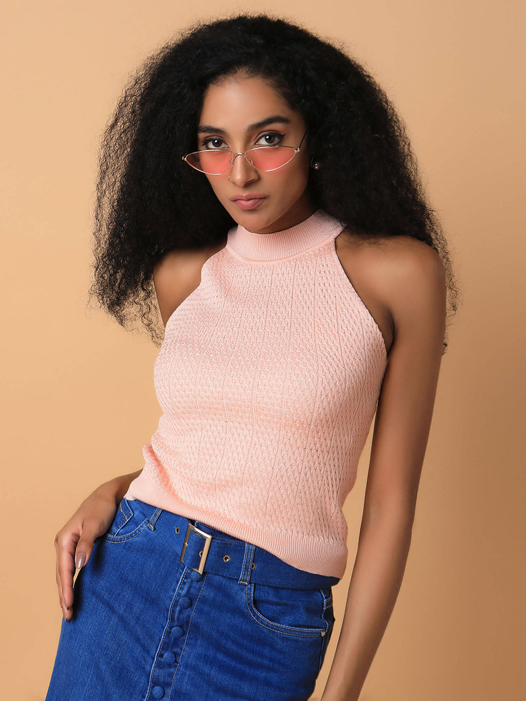 Women Solid Peach Top | HT67 - view 6