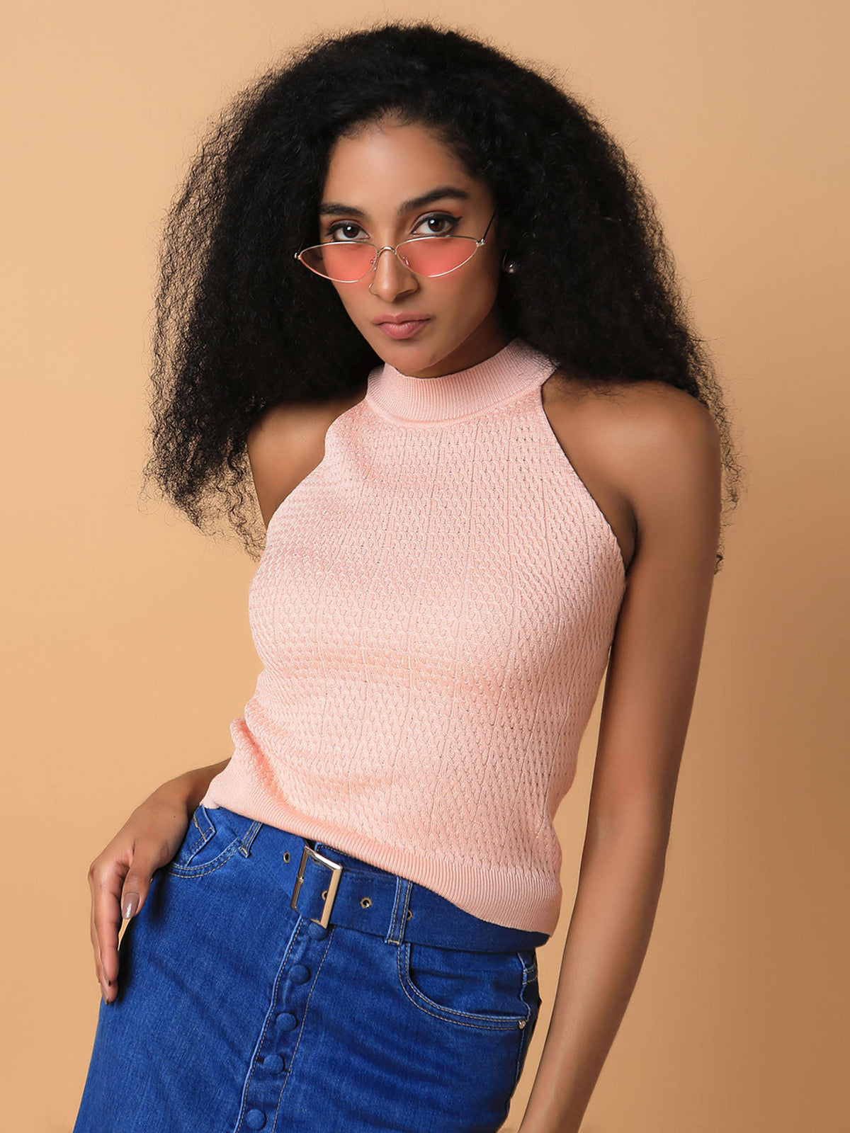 Women Solid Peach Top | HT67 - view 6